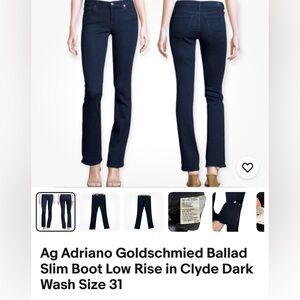AG Adriano Goldschmied The Ballad Slim Boot  size 30R